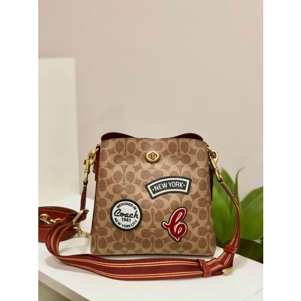 Túi Coach Bucket willow hoạ tiết C6868 sale
