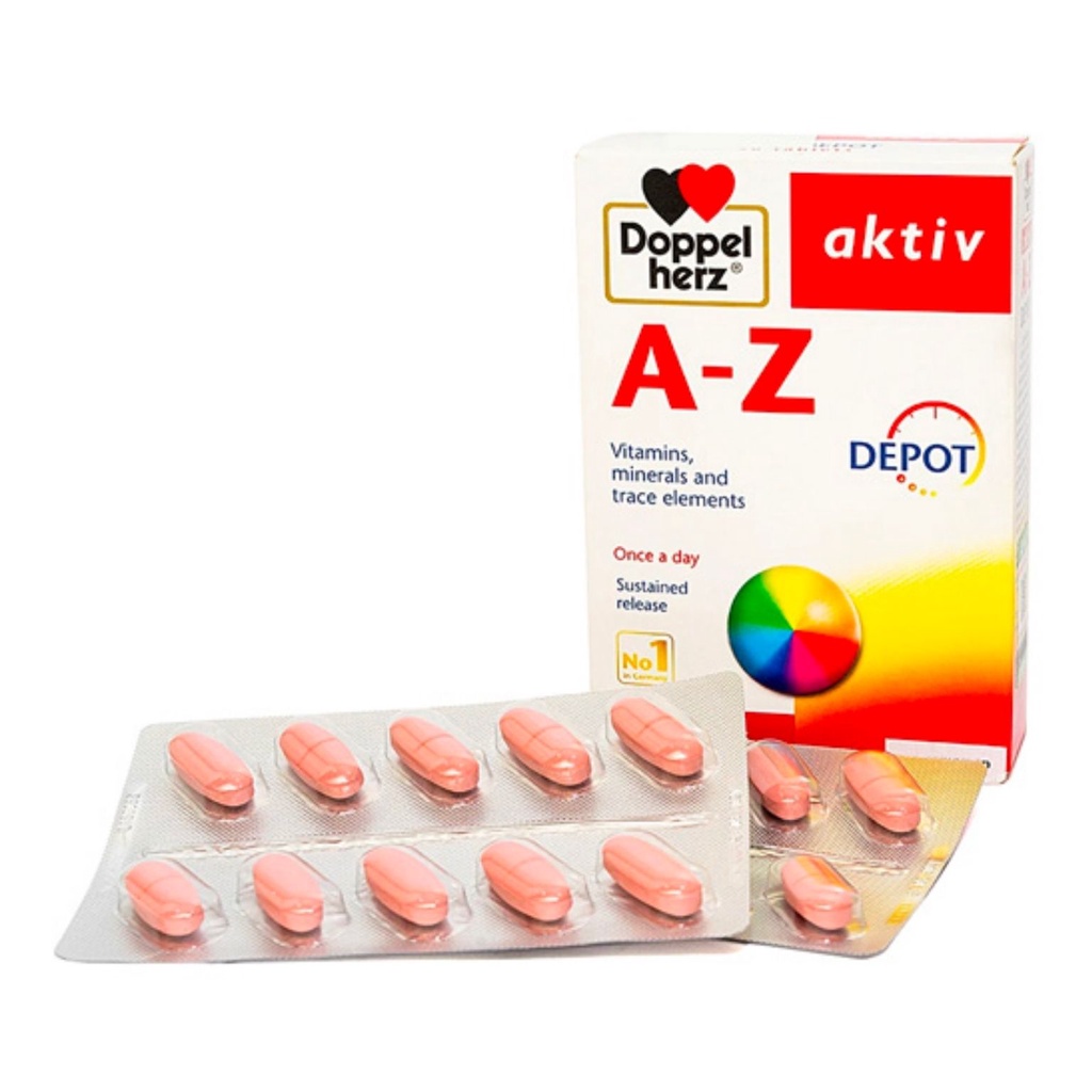 Vitamin Tổng Hợp Doppelherz Aktiv A-Z Depot Giúp Tăng Cường Sức Đề Kháng & Sức Khoẻ Tổng Thể