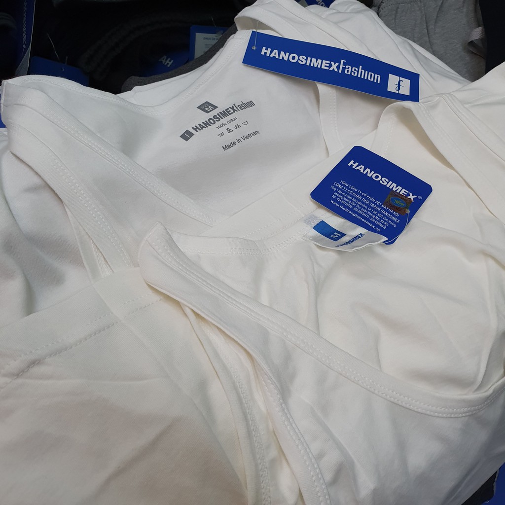Áo Ba Lỗ Trắng Truyền Thống HANOSIMEX - Hàng Việt Nam chất lượng cao