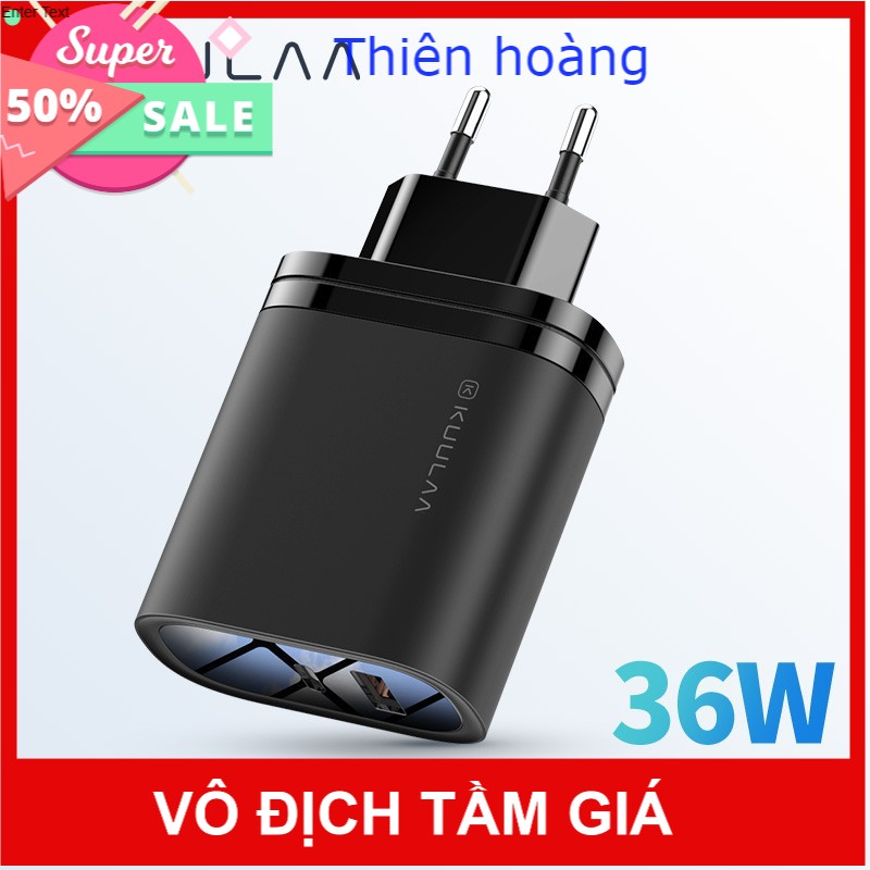 Cốc Sạc Nhanh KuuLaa 2 Cổng USB - Type C QC3.0 36W dành cho Xiaomi Iphone Huawei OPPO Củ sạc PD36W pk thiên hoàng ,