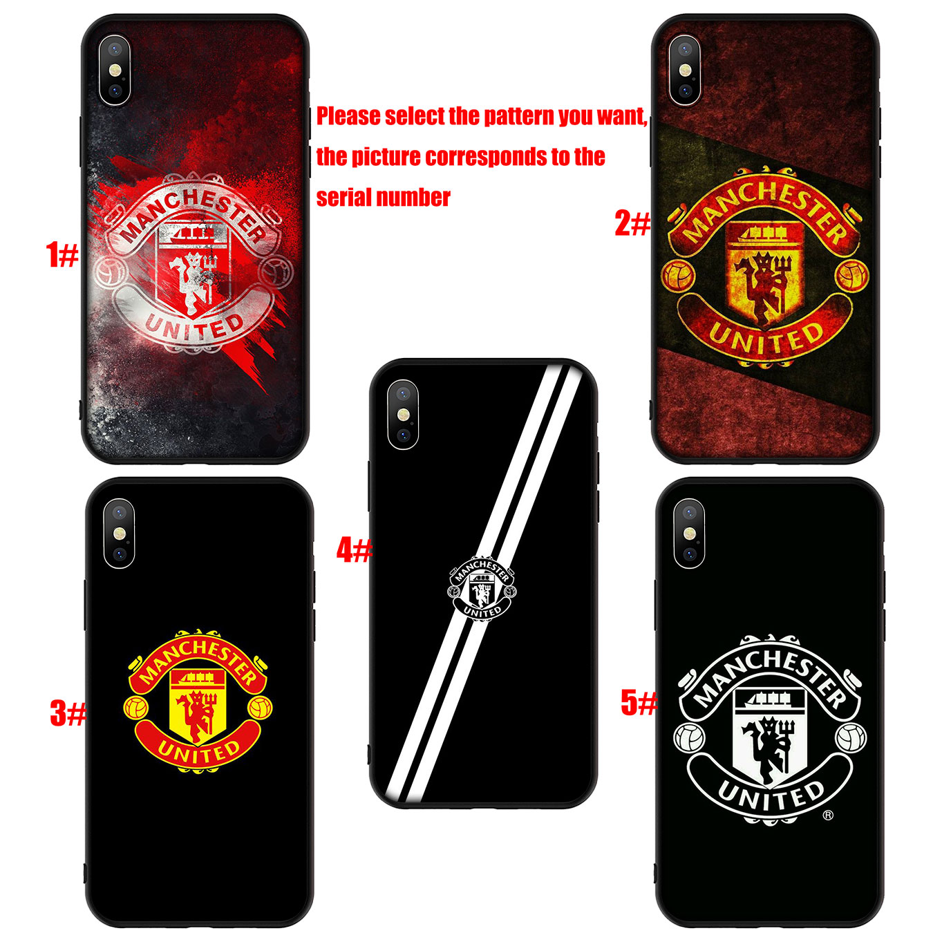 Ốp điện thoại silicon mềm in hình logo Manchester United cho iPhone XR X XS Max 7 8 6 6s Plus