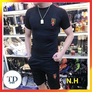 Set Đồ Thể Thao Nam Thời Trang Phong Cách Mặc Nhà Tập Gym Cao Cấp - Màu Đen
