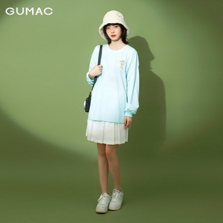 Chân váy nữ xếp ly hộp GUMAC màu trắng phong cách Hàn Quốc VB1127
