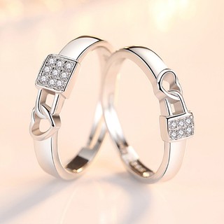 Nhẫn cặp Ổ khóa trái tim BHN28