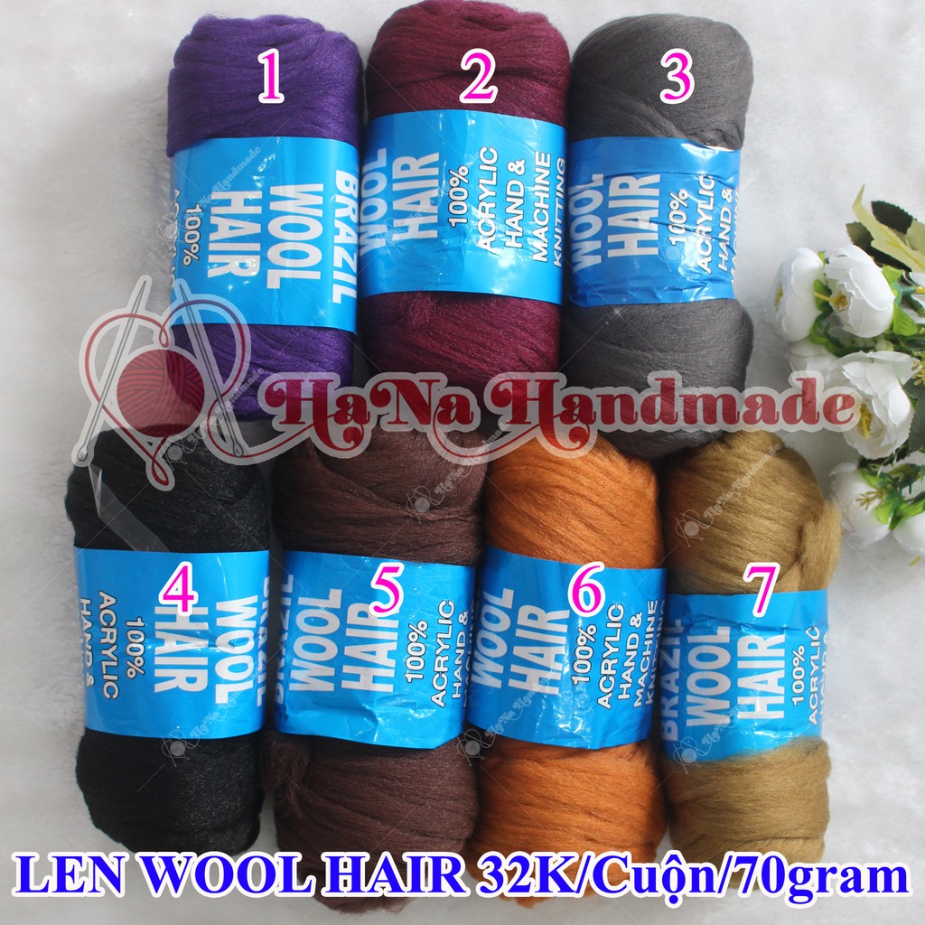 Len wool hair 32k/ cuộn 70g len làm tóc