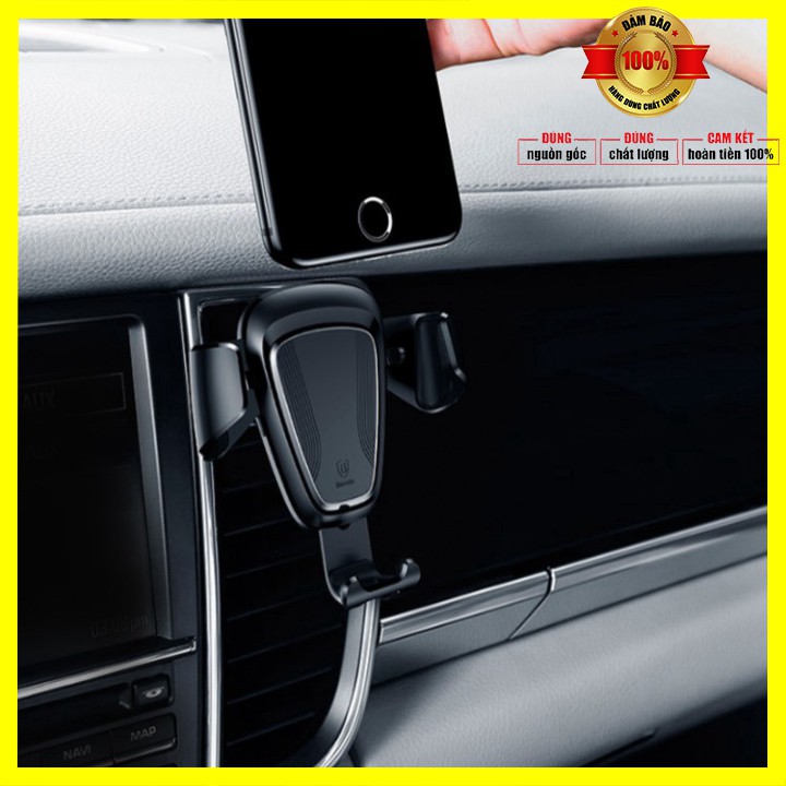 Giá đỡ điện thoại Baseus Gravity Car Holder gắn trên cửa gió điều hòa xe hơi, ô tô SUYL-01