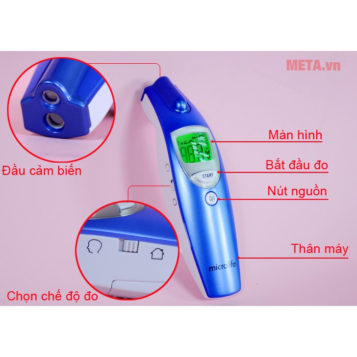 Nhiệt kế hồng ngoại đo trán Microlife FR1DZ1 BH 2 Năm