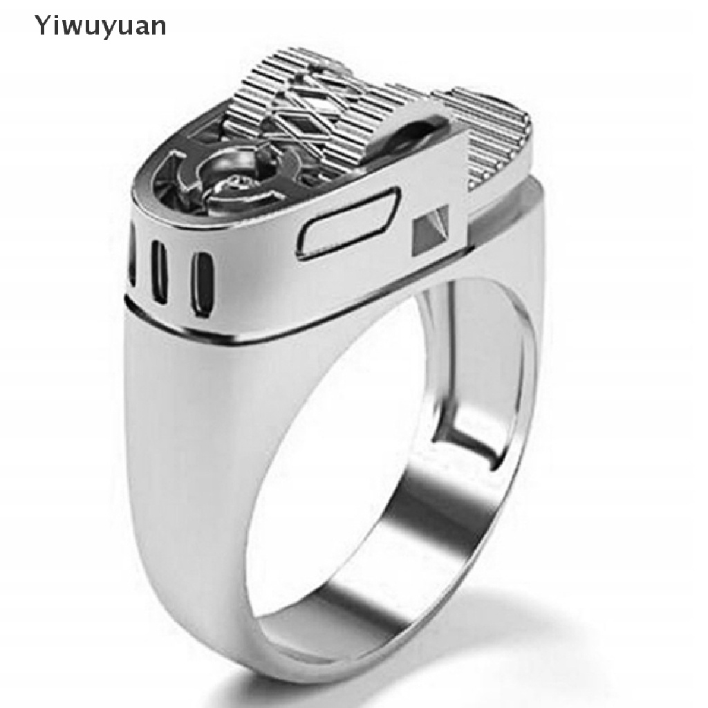 &lt; Yiwuyuan &gt; Nhẫn Phát Sáng Phong Cách punk rock Cá Tính Sáng Tạo Dành Cho Nam