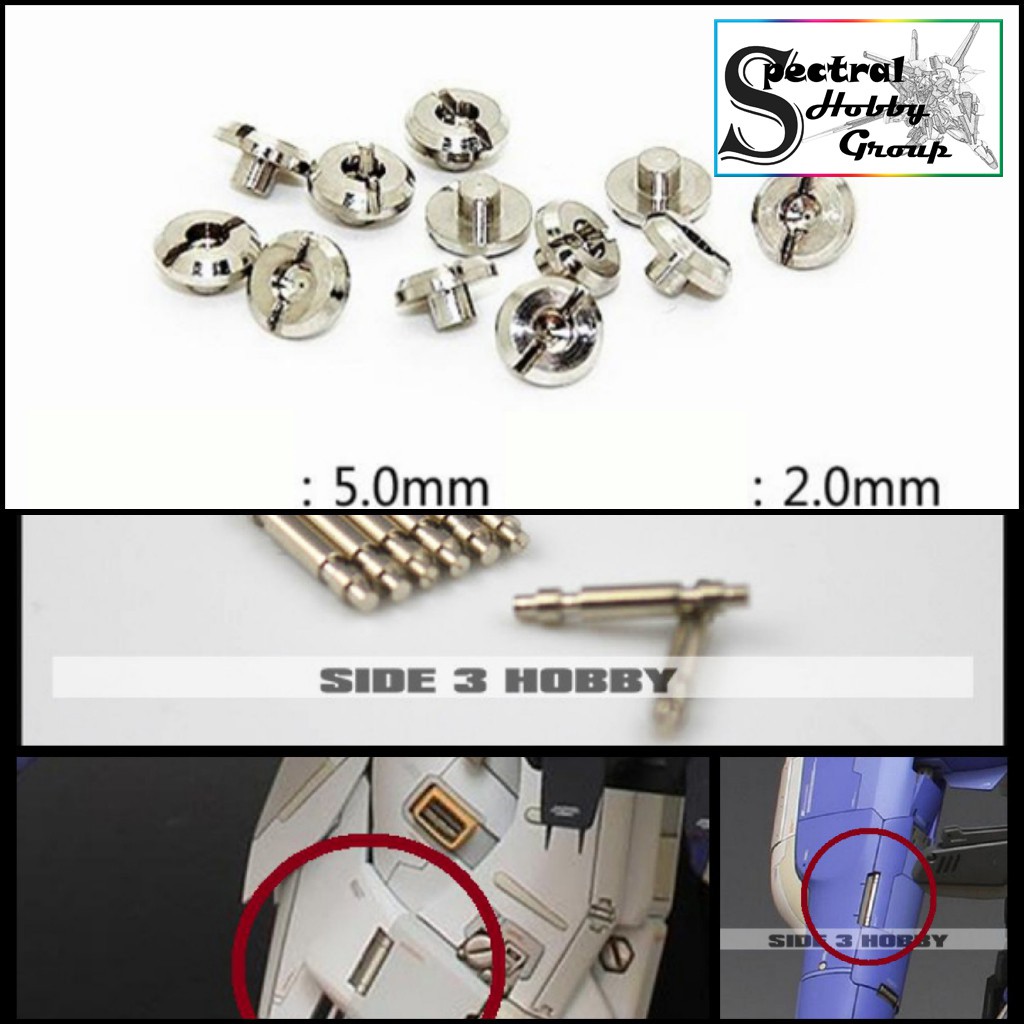 Ốc kim loại độ mô hình khớp khửu tròn / thanh - Metal part
