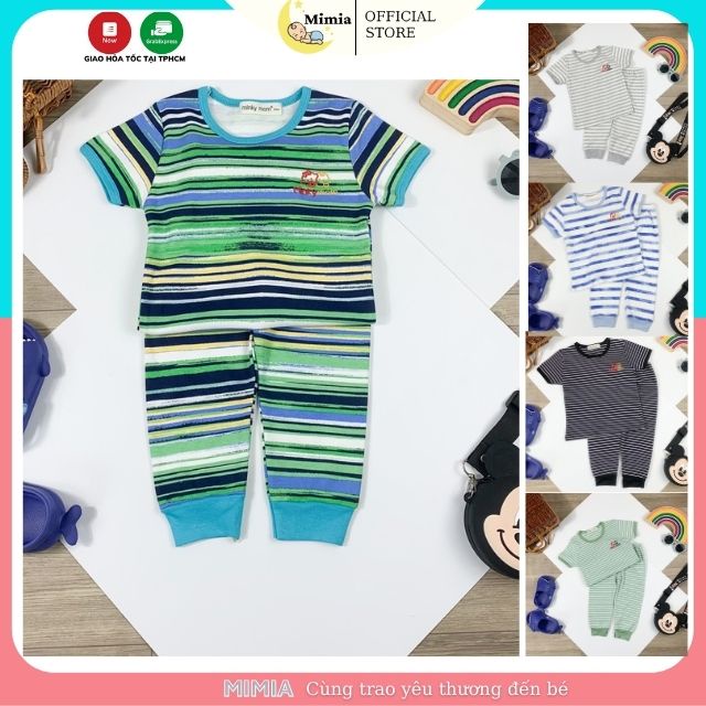 Đồ Bộ Cho Bé Trai, Bé Gái MINKY MOM Tay Ngắn Quần Dài Vải Cotton Hàn , Bộ Quần Áo Thu Đông Trẻ Em 0 1 2 3 4 5 6 Thổi