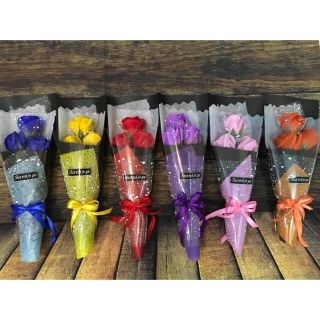 Bó hoa sáp 3 bông giấy lụa