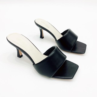 Dép cao gót nữ GÓT XINH GX358 mũi vuông quai ngang bản to đế nhọn cao 5cm