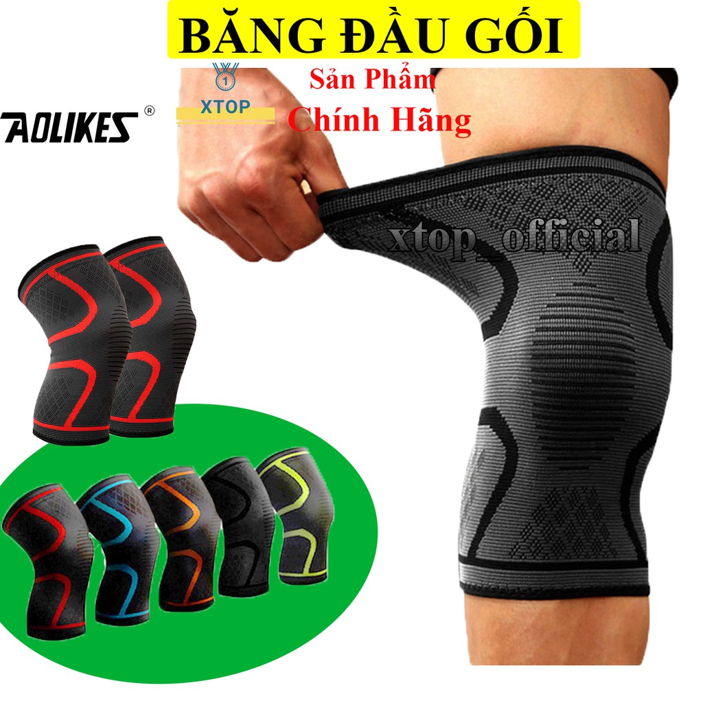 Đai Bảo Vệ Đầu Gối Thoáng Khí Aolikes, Bó Gối Thể Thao Co Giãn 4 chiều AL 7718