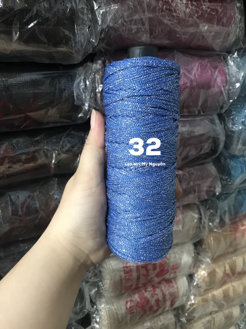 Sợi dệt kim tuyến lõi đen 125gram