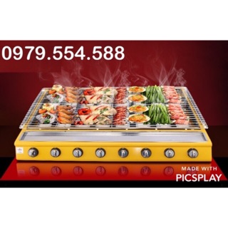 Bếp nướng BBQ bằng gas 8 đầu đốt