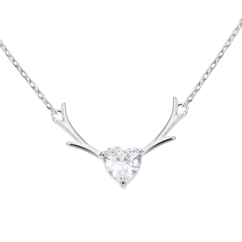 Vòng cổ Bạc S925 Hình Hươu Sang Trọng Đơn Giản Thời Trang Cho Nữ 2021