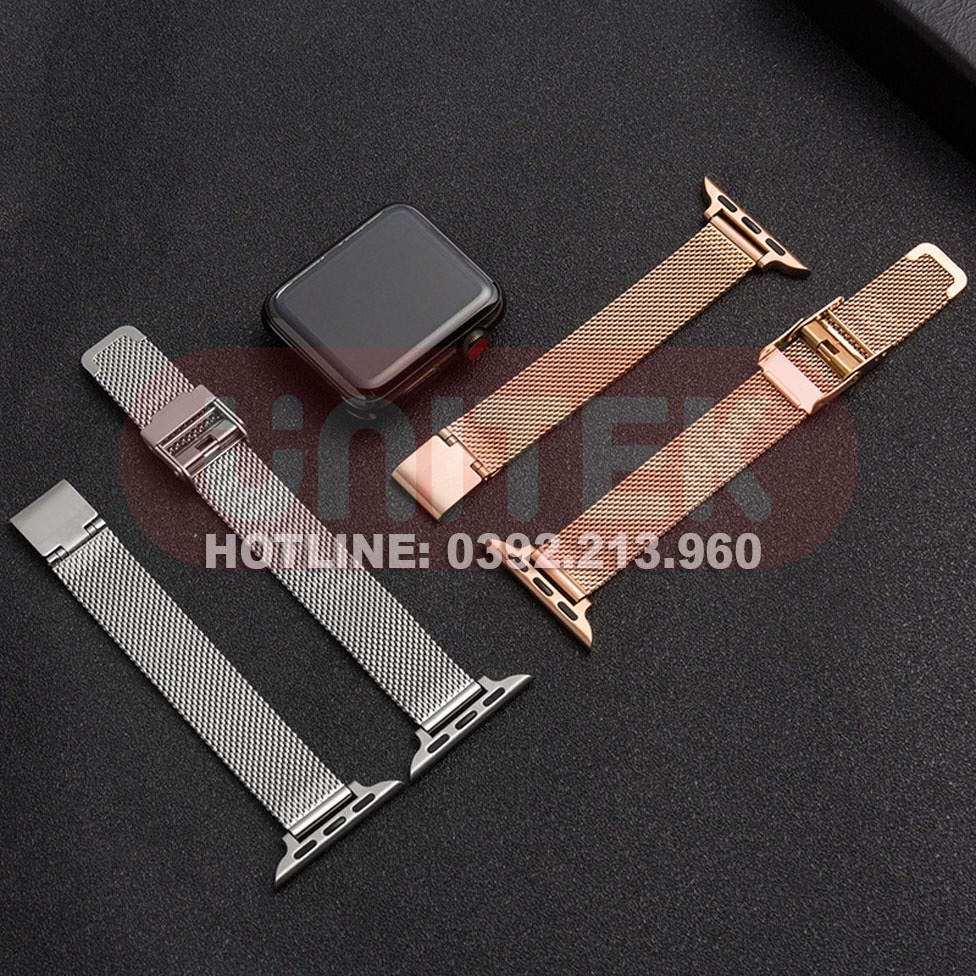 Dây Đồng Hồ Apple Watch 1/2/3/4/5/6 Chất Liệu Thép Size 38-40mm, 42-44mm cao cấp