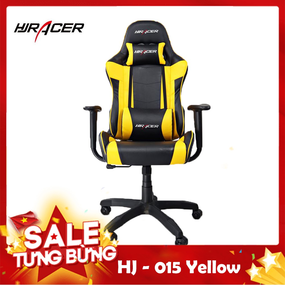 Ghế chơi game HJRACER - 015 Yellow Siêu Đẹp ( Bảo hành 2 năm )