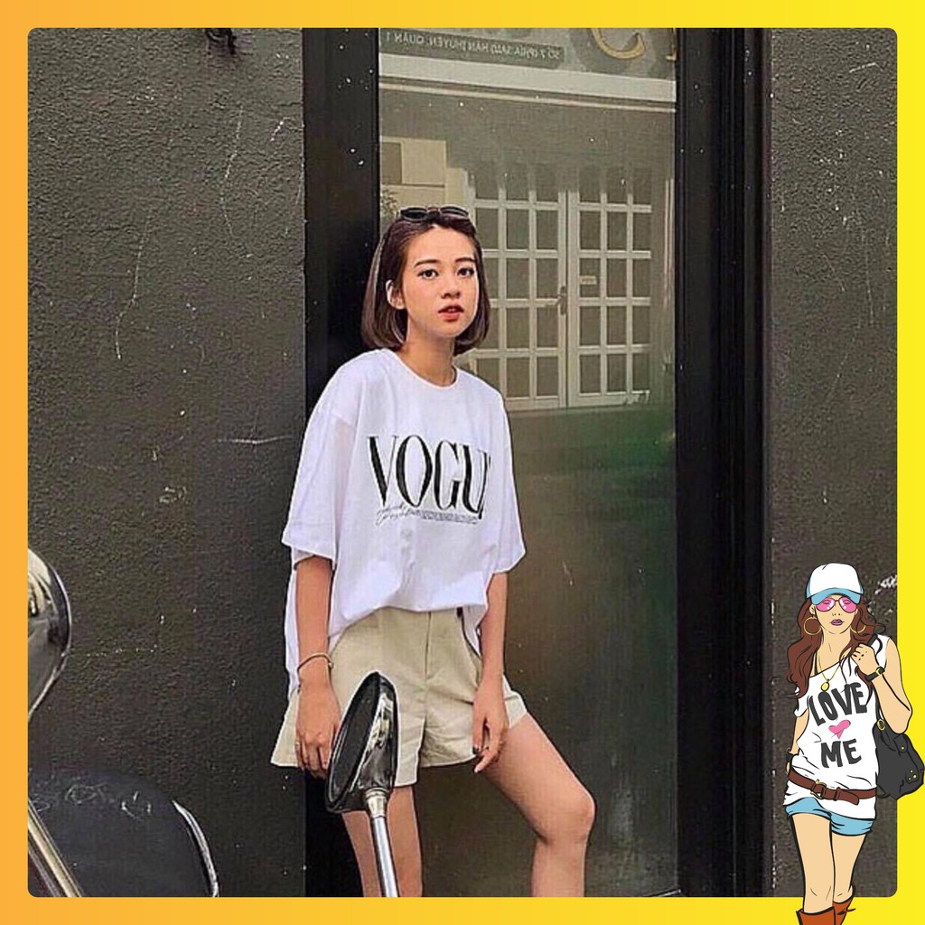 ÁO Phông Nữ ❤️ÁO Thun VOGUE ❤️Dáng rộng-vải cotton-mềm mịn thoáng mát-trẻ trung-cá tính Mã AVG01 | BigBuy360 - bigbuy360.vn
