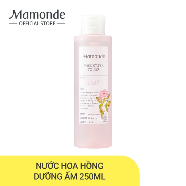 [COSMALL05 -8% ĐH250k]Nước hoa hồng cung cấp độ ẩm Mamonde Rose Water Toner 250ml