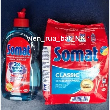 Bột Rửa Chén Bát Somat 1,2kg + bóng Somat 750ml ,