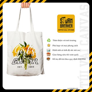 Túi vải Canvas Girl Glory-TT011 size 35x40cm chất liệu Cotton-khoá kéo-tiện lợi - STORMBREAKER