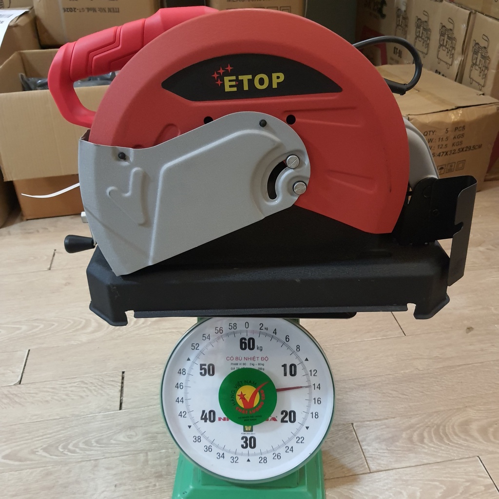 Máy cắt sắt, máy cắt bàn lưỡi 355mm chính hãng ETOP XH2400 công suất lớn. Tặng kèm lưỡi 355. Bảo hành 6 tháng