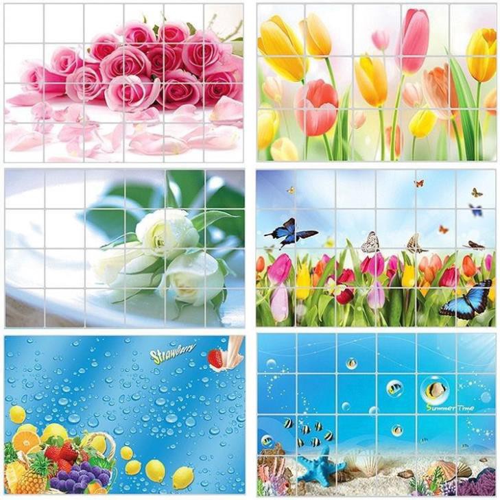 Decal Dán Nhà Bếp Cách Nhiệt Chống Nước, Chống Dầu Mỡ (Mẫu Ngẫu Nhiên