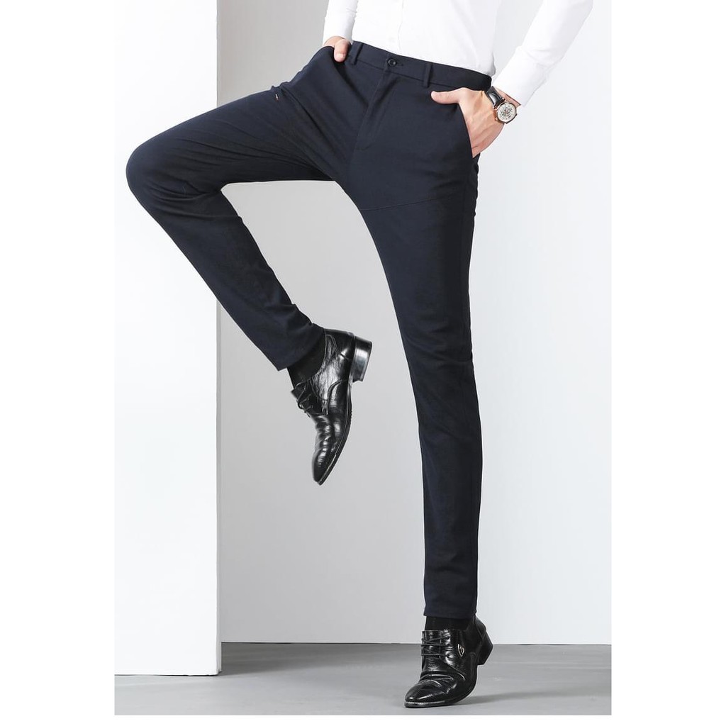 Quần âu nam chất vải tuyết mưa ,co giãn 4 chiều dáng ôm body chống nhăn | BigBuy360 - bigbuy360.vn