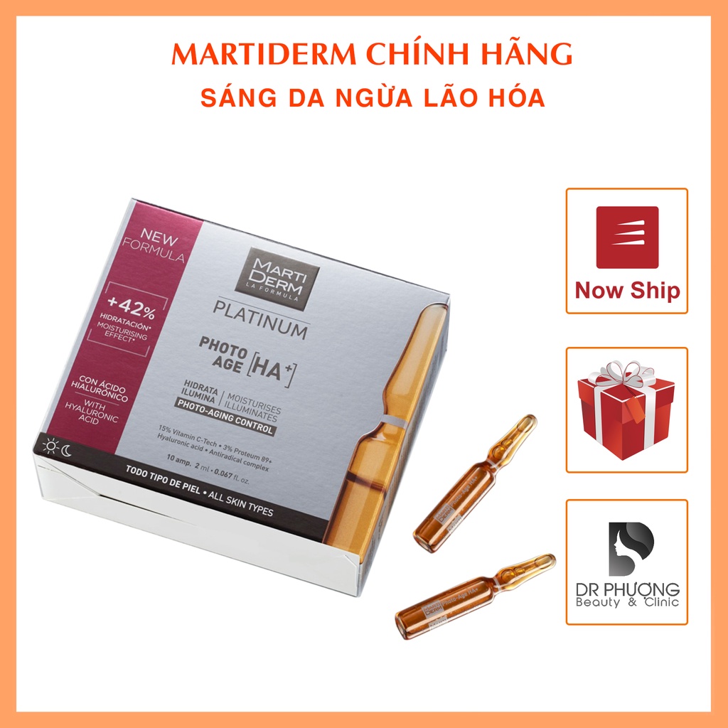 (ỐNG LẺ) Tinh chất dưỡng ẩm, sáng da và chống lão hóa Martiderm Photo Age HA+ chứa 15% Vitamin C ( ỐNG LẺ )