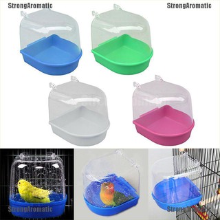 Stra Nhựa Chim Hộp Tắm Nước Bồn Tắm Vẹt Cho Bát Treo Dù