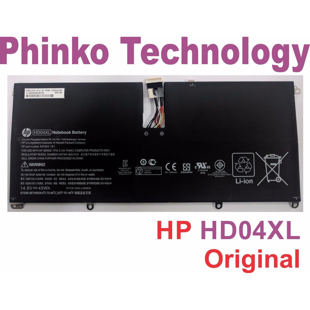 [ Pin Zin ] Pin laptop HP Envy Spectre XT 13-2120tu 13-2021tu 13-2000eg,HD04XL  XT 13-200 TPN-C104 HSTNN-IB3V 685989-001