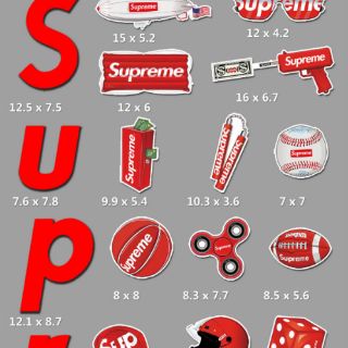 Bộ 36 hình dán Supreme loại lớn