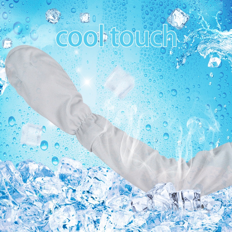 Găng Tay Chống Nắng Bằng Lụa Lạnh Co Giãn Thoáng Khí Nhanh Khô