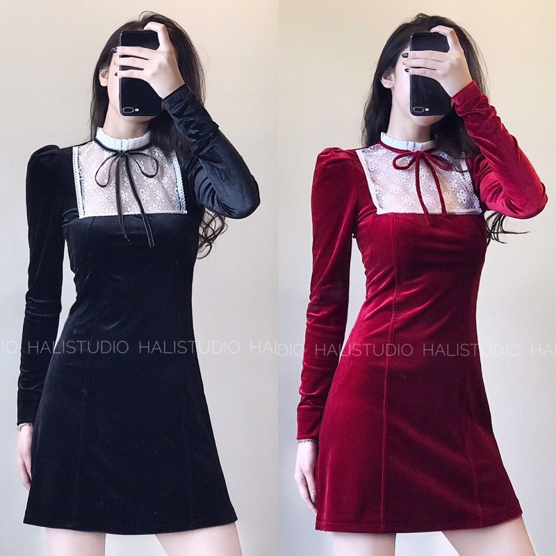 CODE: V06 - Váy nhung Hali.wears