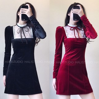 Code: v06 - váy nhung hali.wears