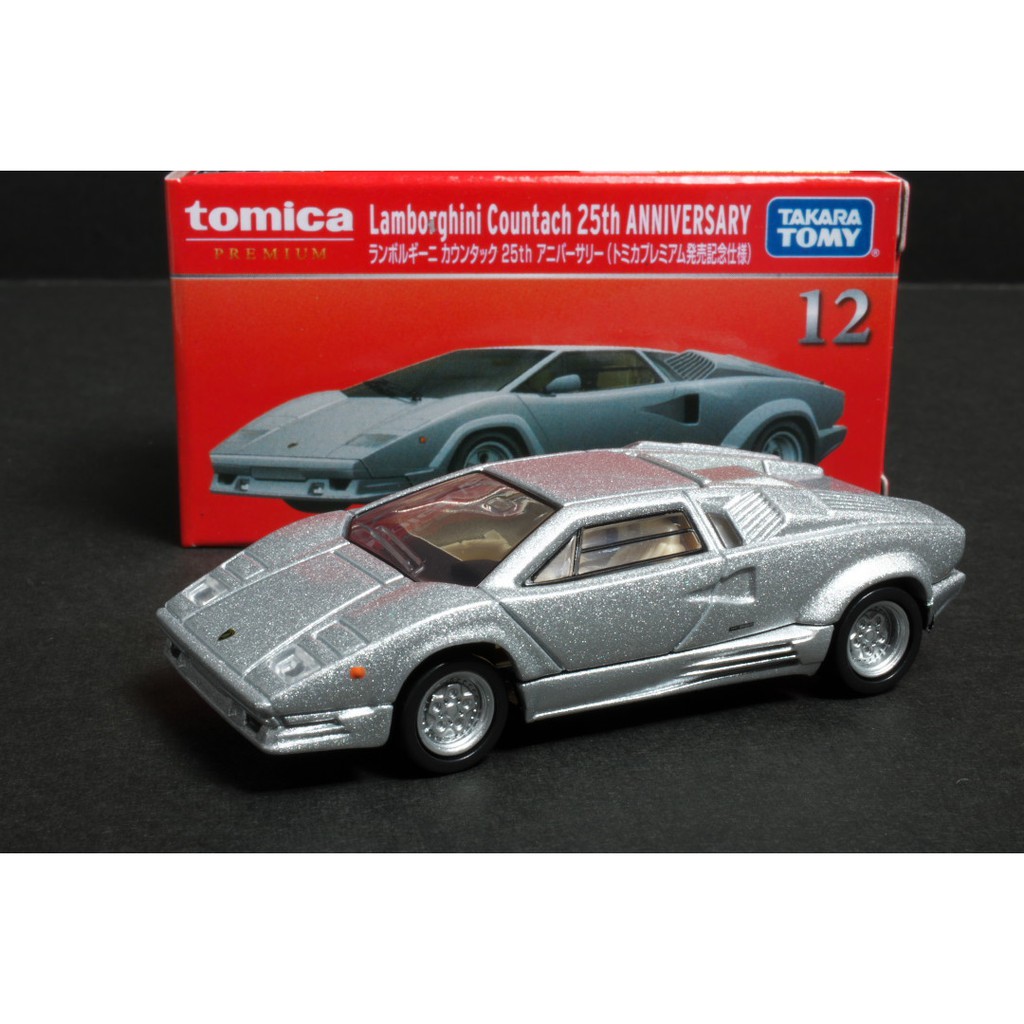 Xe mô hình Tomica Premium Số 12 Lamborghini Countach 25th tỉ lệ 1/64 Full box - Victoys