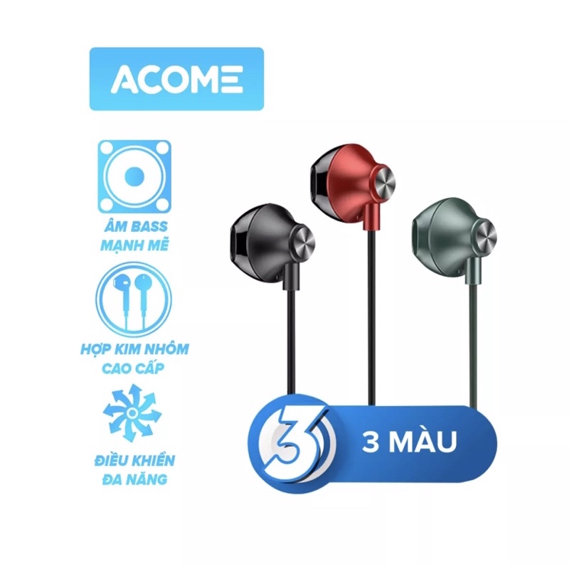 Tai Nghe Nhét Tai ACOME AW05 - Âm Thanh HD - Cổng Kết Nối 3.5mm