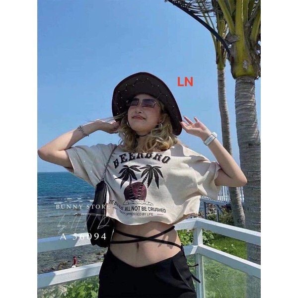 Áo croptop cây dừa Bee LN12