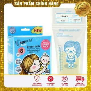 Hộp túi trữ sữa sunmum thái lan 50 túi