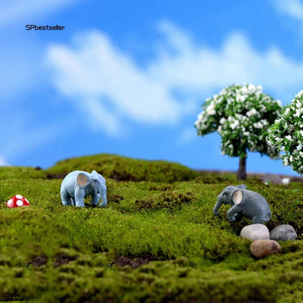 Set 2 mô hình chú voi bằng nhựa PVC sống động đáng yêu