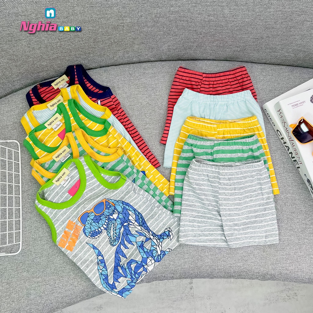 Đồ bộ bé trai, Set bộ bé trai xuất xịn NGHĨA BABY dành cho bé từ 9kg-21kg