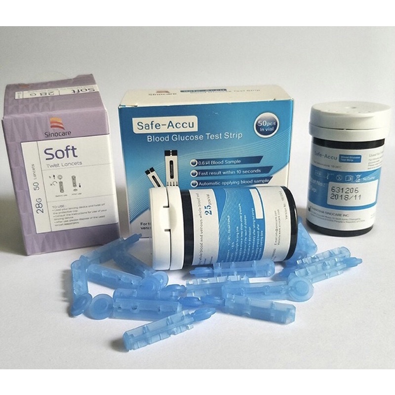 Que Thử Tiểu Đường, Que Thử Đường Huyết Safe - Accu SINOCARE