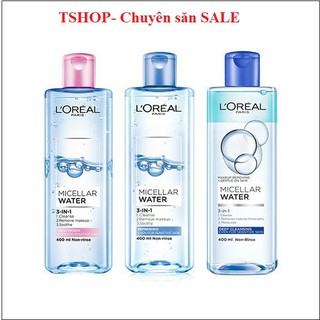 [SALE XẢ HÀNG][L'OREAL] Nước tẩy trang L'Oreal Paris 3-in-1 Micellar Water 400ml