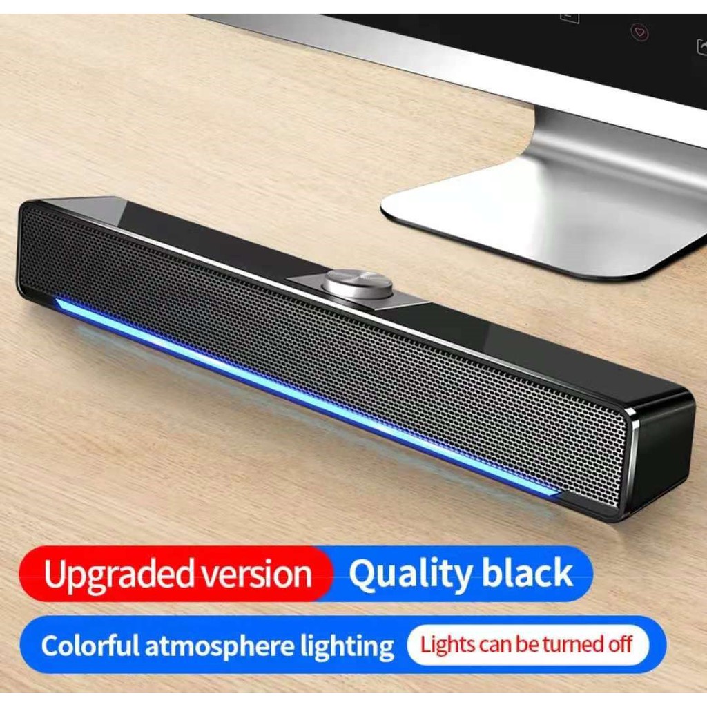 Loa Máy Vi Tính Có Bluetooth Siêu Trầm SADA V-196, Có Dải Đèn Led Cao Cấp Siêu Đẹp