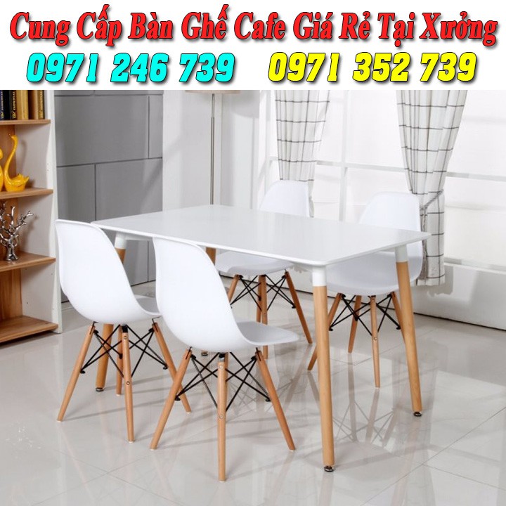 Bộ bàn ghế ăn nhựa chân gỗ cao cấp giá rẻ nhất.