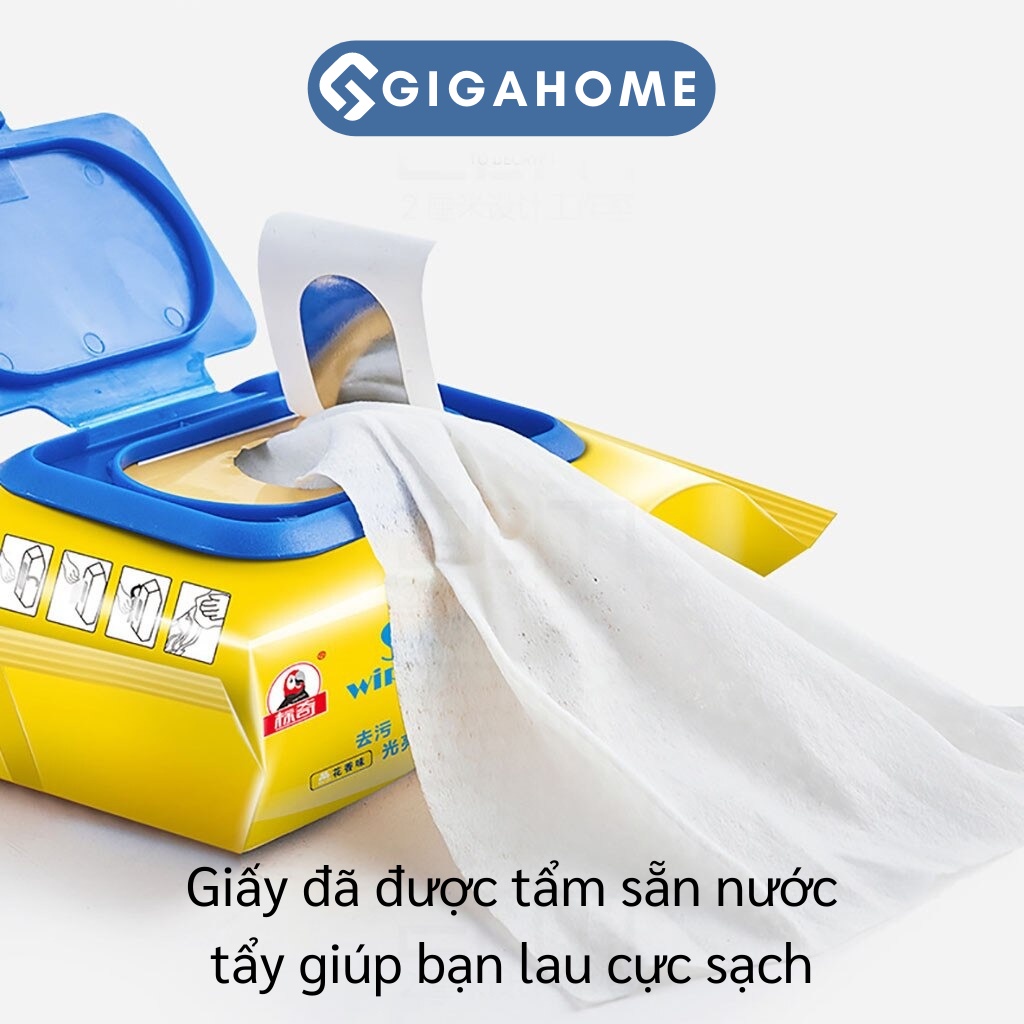 Khăn Giấy Lau Giày, Túi Xách Siêu Sạch GIGAHOME Hộp 12 Miếng, Tiện Lợi 9401