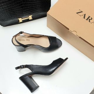 GIÀY DA THẬT GÓT TRỤ 7CM
