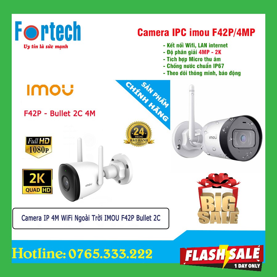 Camera IPC imou F42P, độ phân giải 4MP-2K