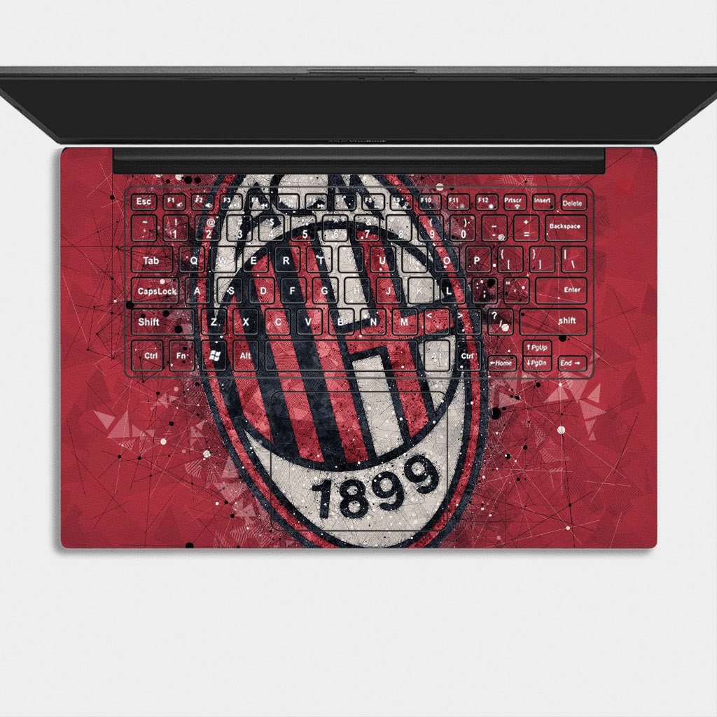 Bộ skin dán laptop mẫu Logo AC MILAN / Có mẫu decal dán cho tất cả các hãng máy tính